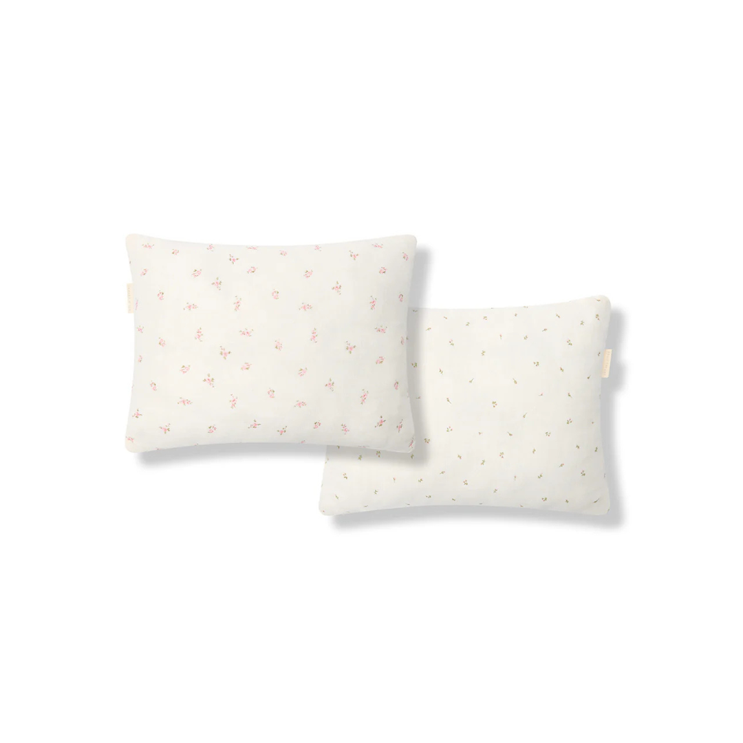 Pink Rosebud Print Pillow Cases for Baby and Toddler