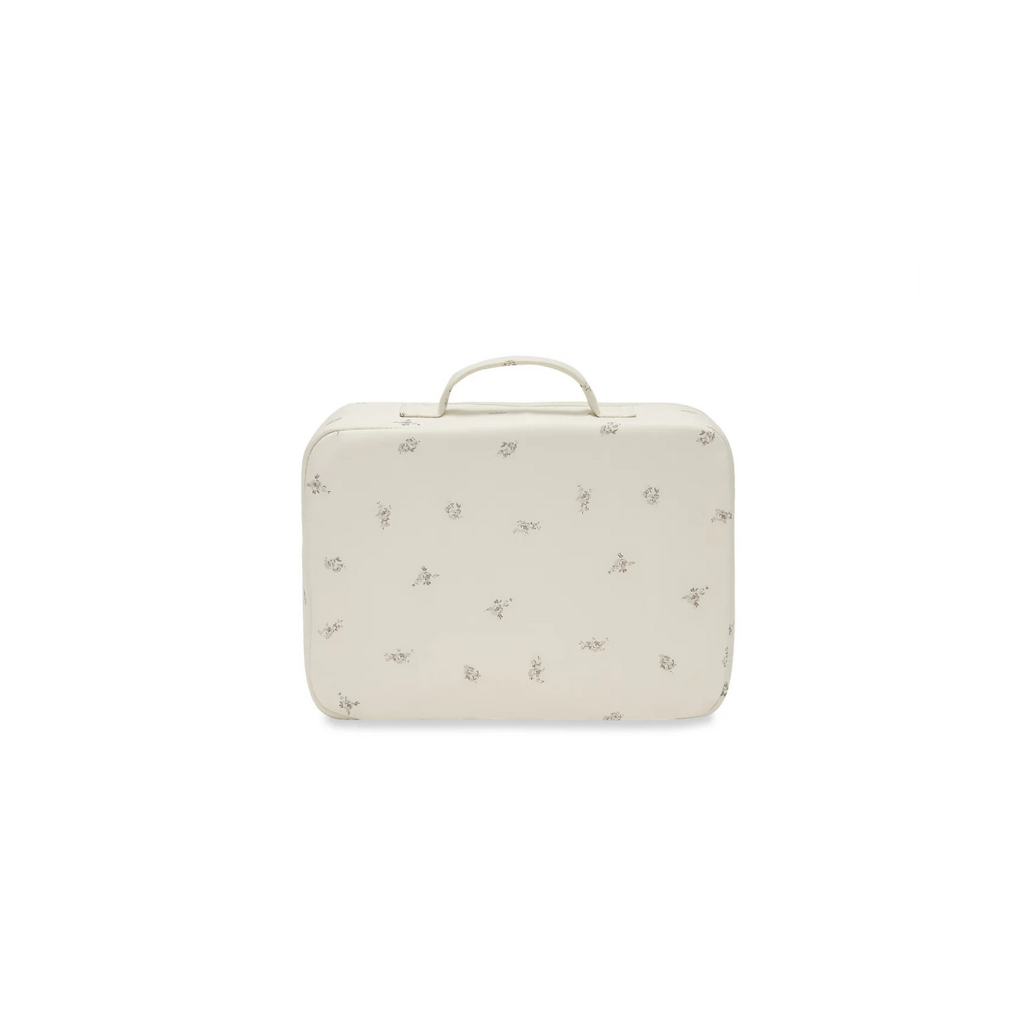 100% cotton fabric suitcase in taupe grey floral print