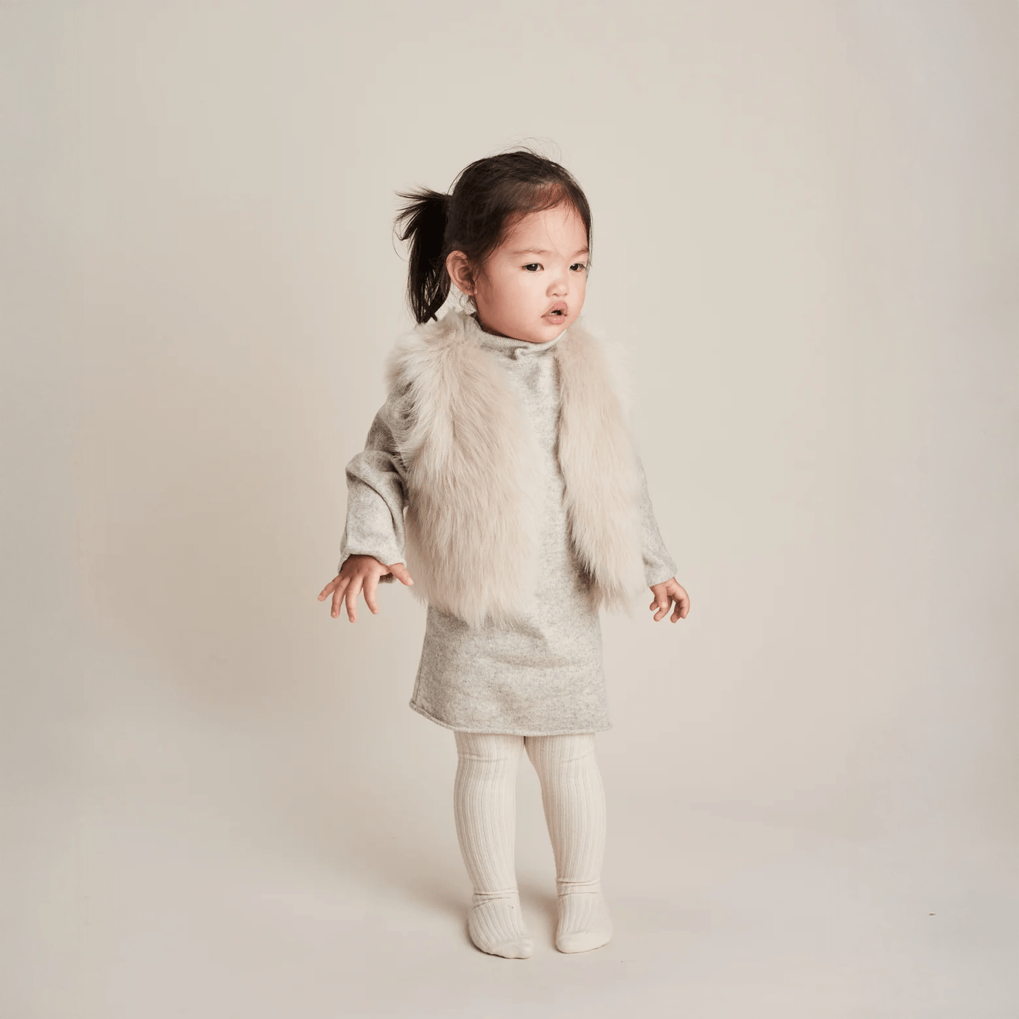 Funnel Dress - Silver Grey Marl