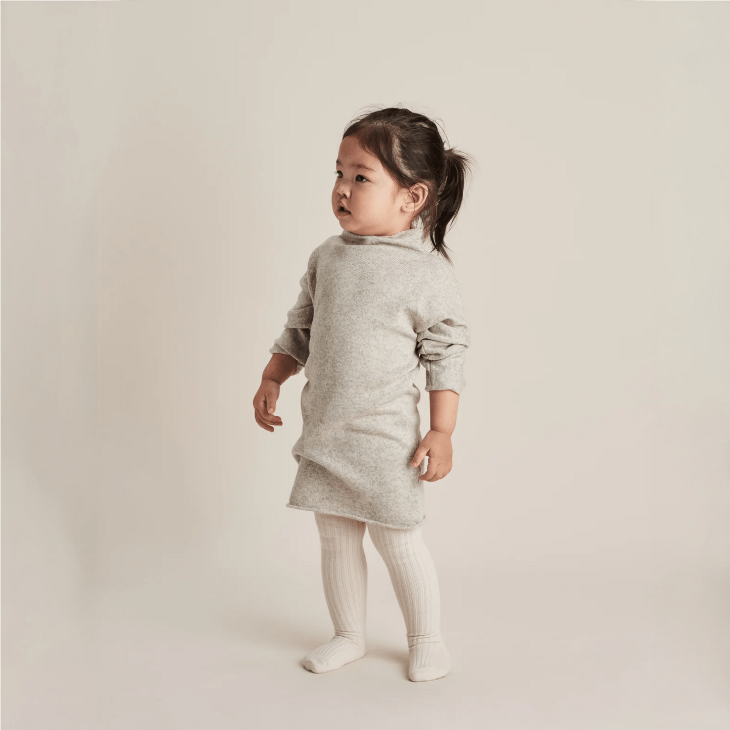 Funnel Dress - Silver Grey Marl