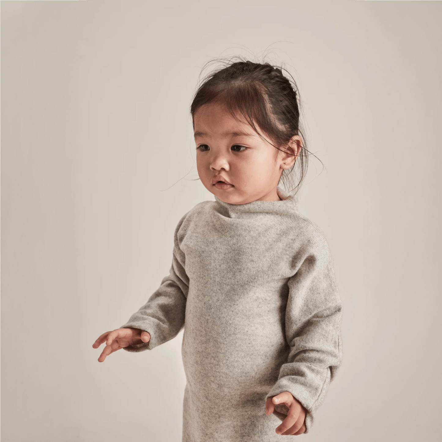 Funnel Dress - Silver Grey Marl