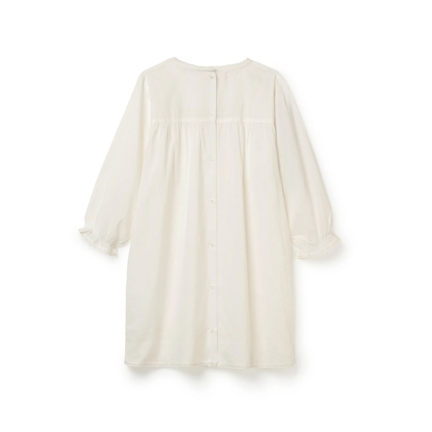 Lace and Embroidery Dress - Ecru