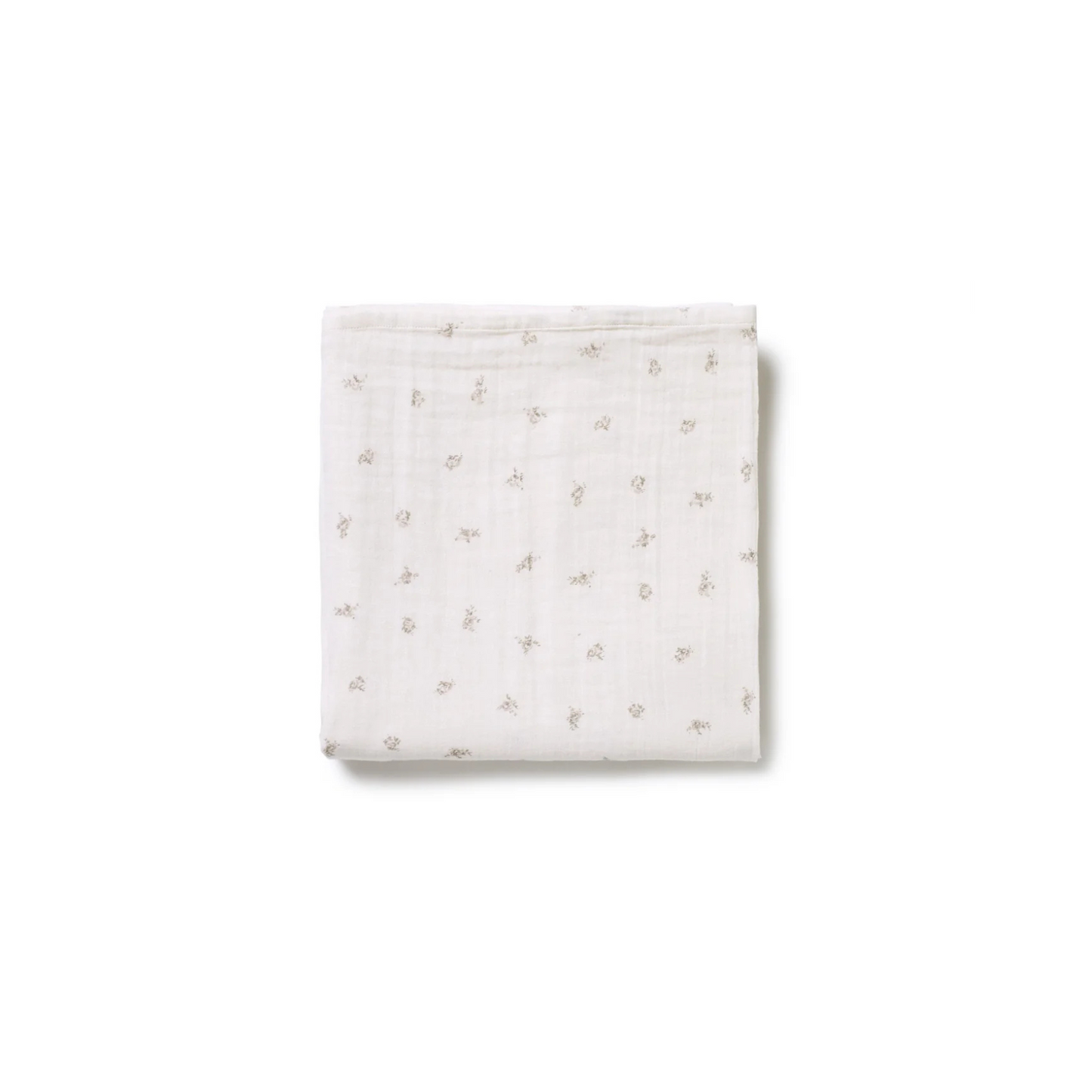 Jumbo cotton muslin swaddle in Taupe Rose print