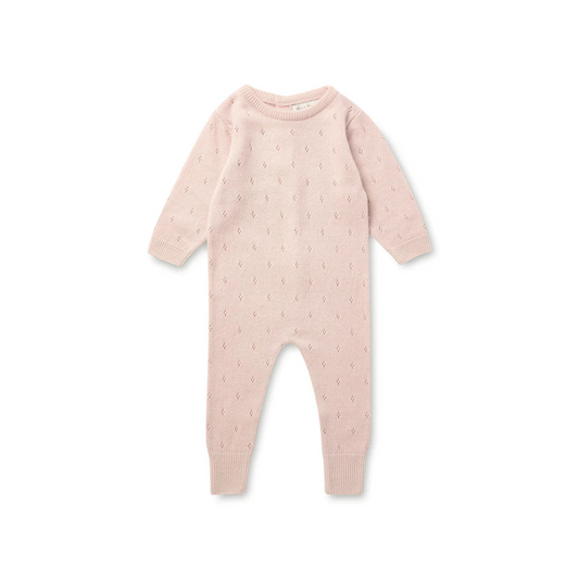 Pointelle Romper - Rose