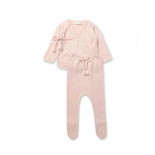 Wrap Top & Leggings Set - Rose
