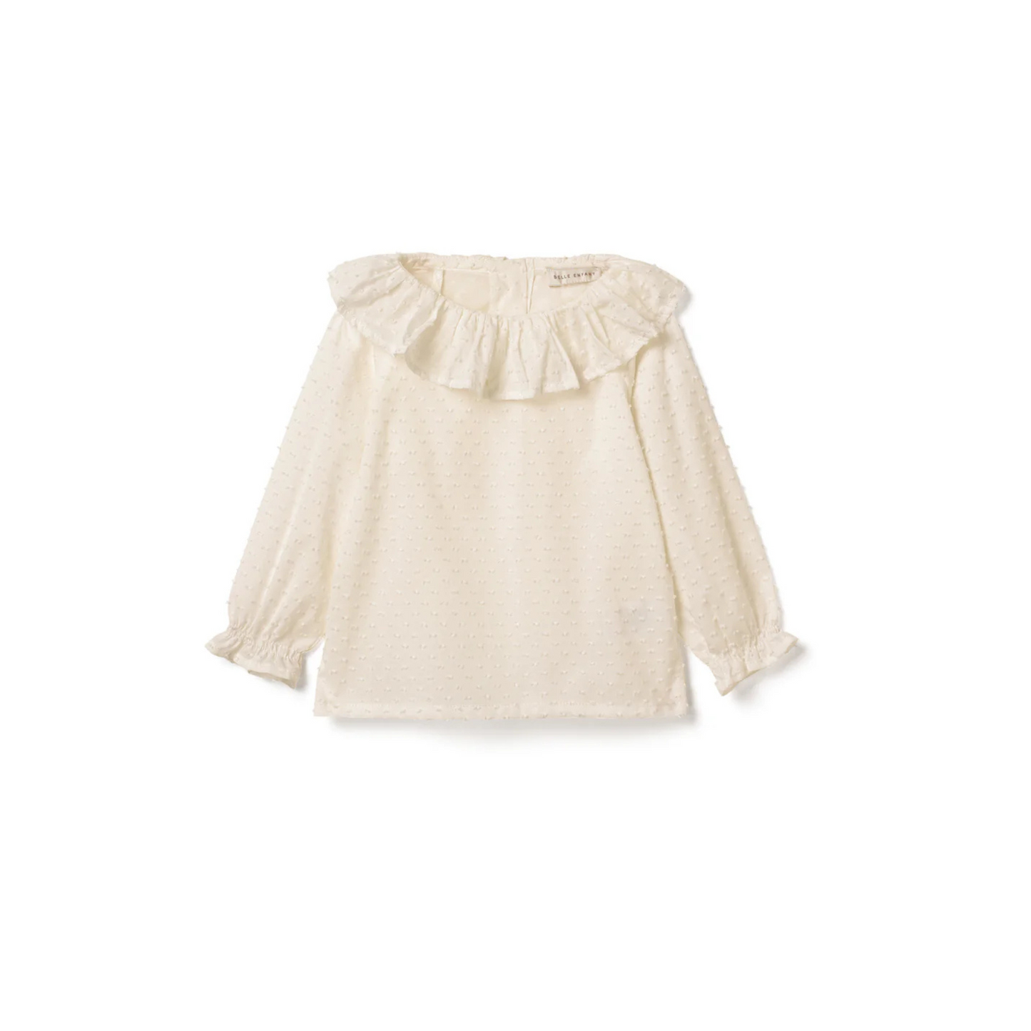 Plumeti Frill Blouse - Ecru