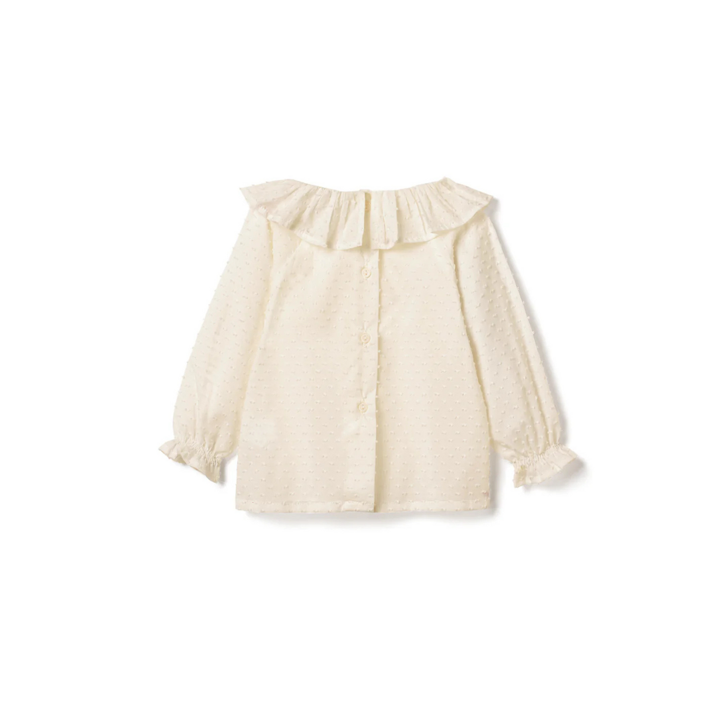 Plumeti Frill Blouse - Ecru
