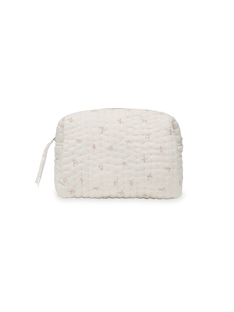 Quilted Toiletry Bag - Pink Rose