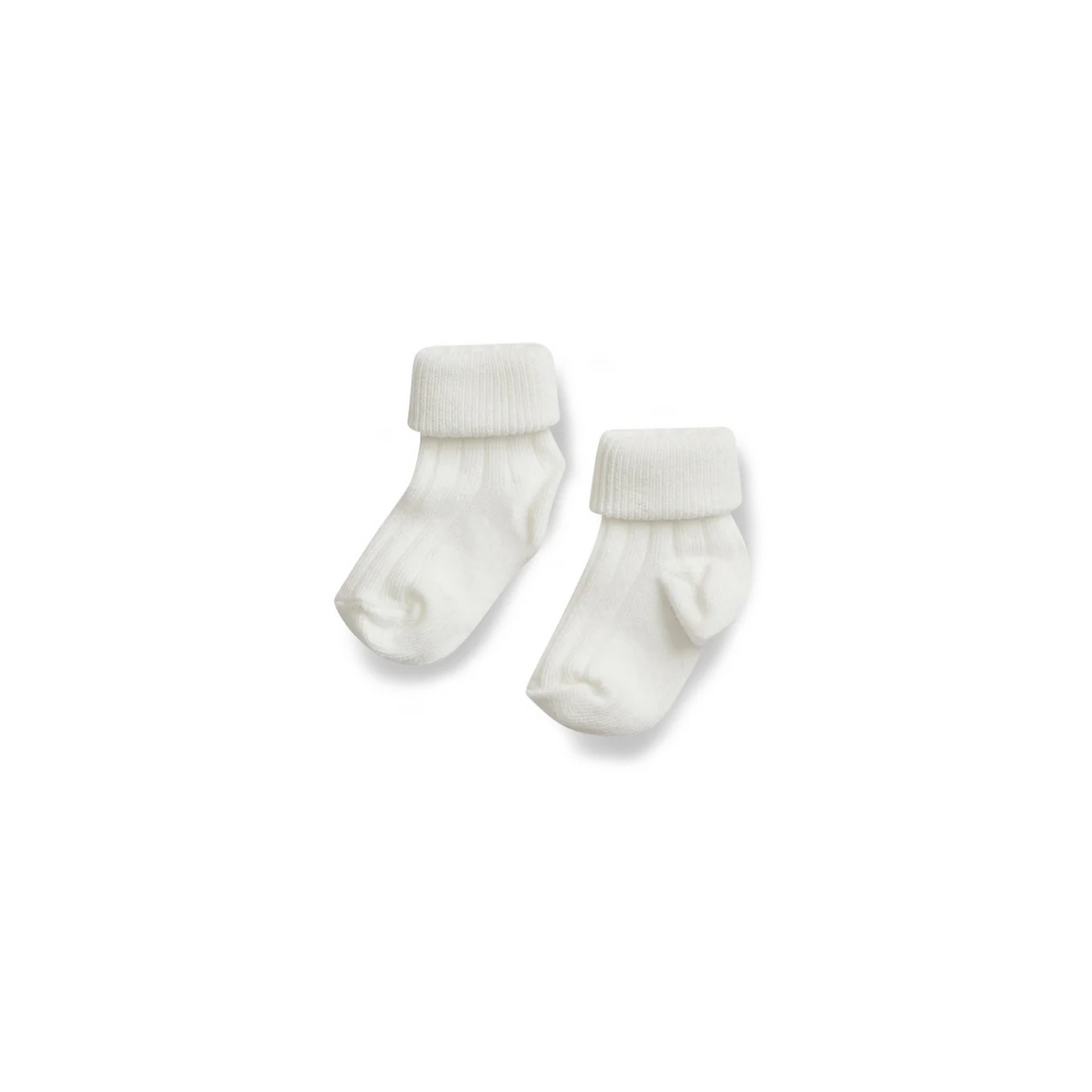 Turn Top Socks - Ivory