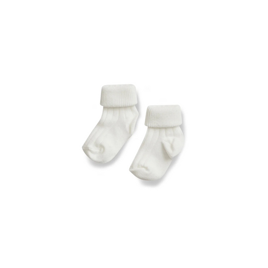 Turn Top Socks - Ivory