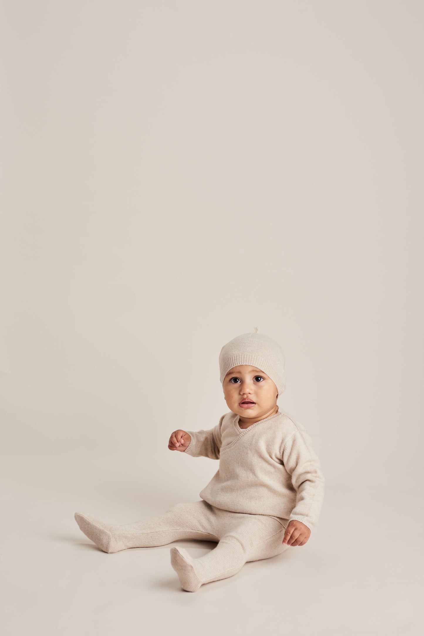 Wrap Top & Leggings Set - Oatmeal Marl