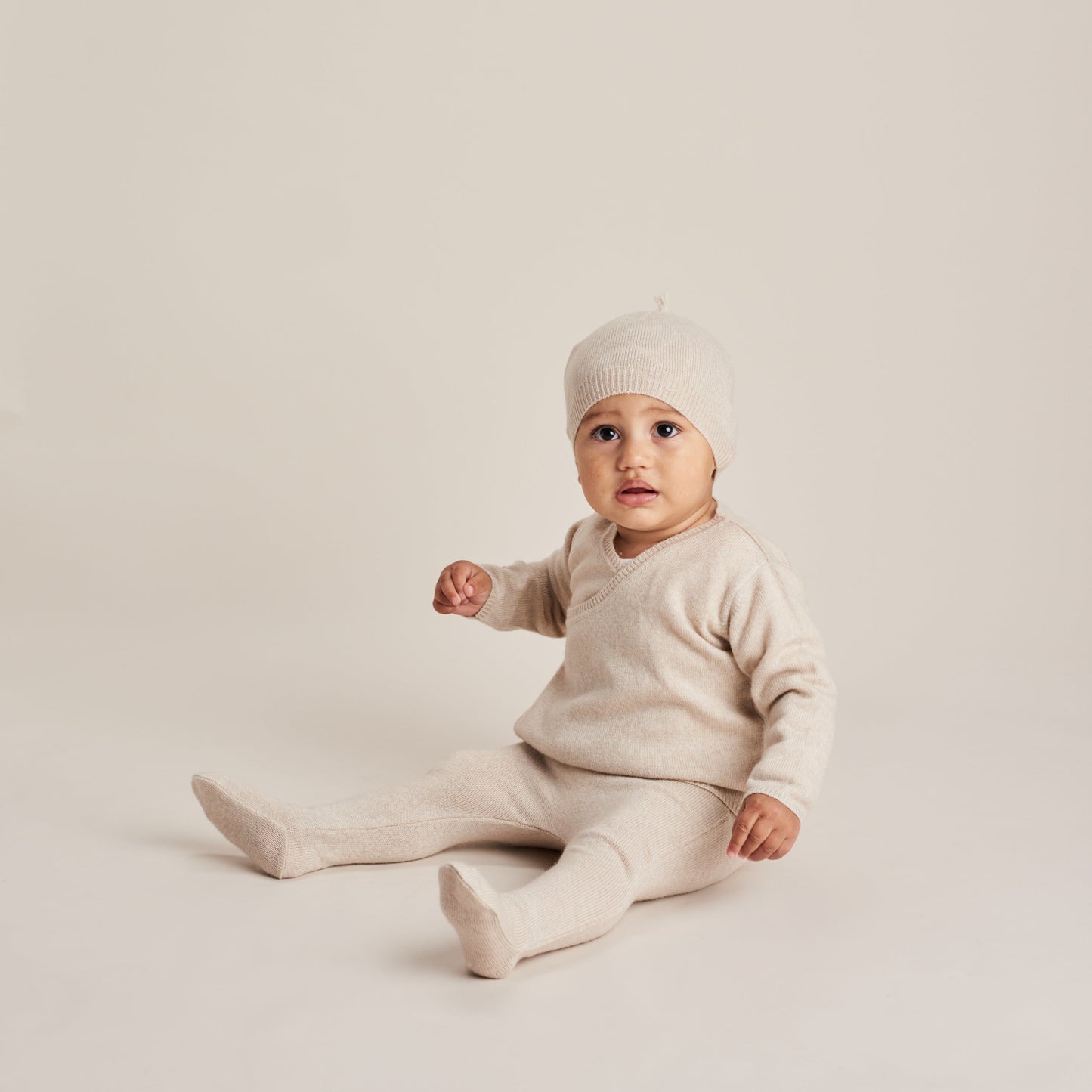 Tassel Hat - Oatmeal Marl