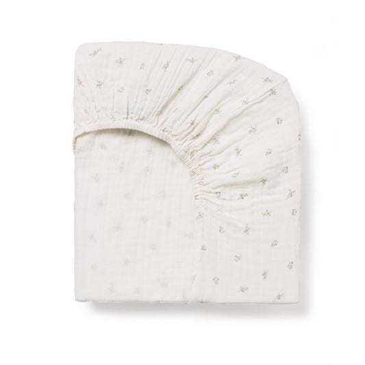 Taupe rose fitted sheet with elasticated corners