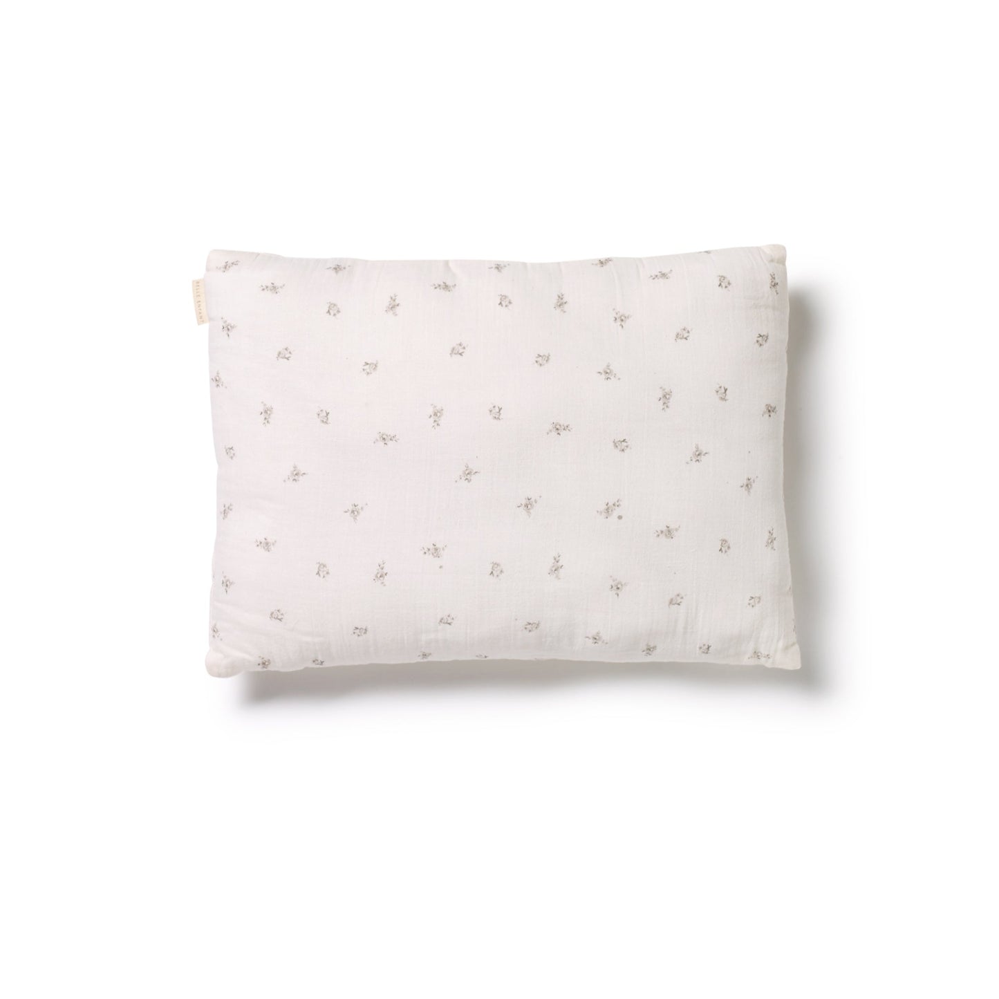 Belle Enfant Baby Pillow in Taupe Rose & Taupe Rosebud prints