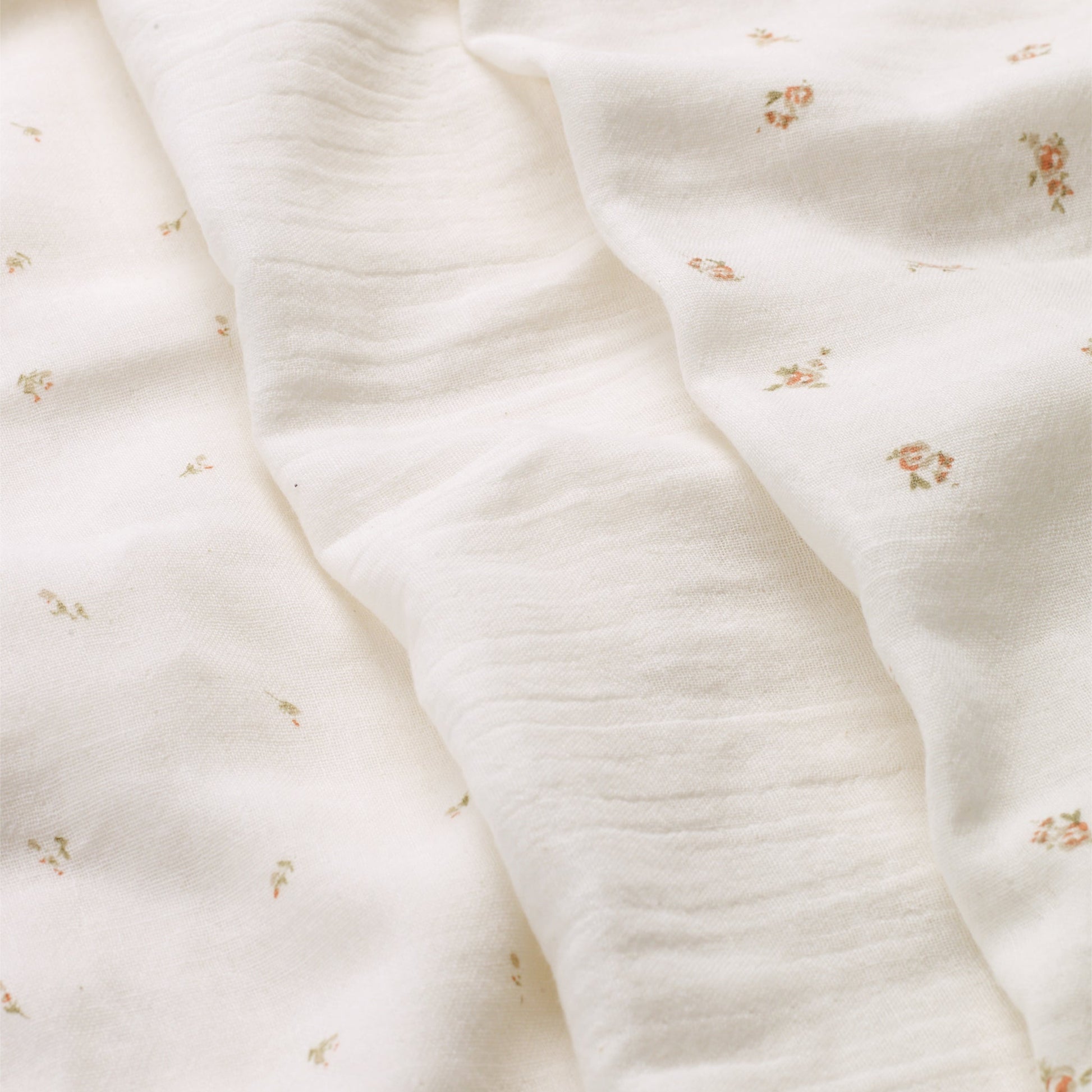 100% cotton muslin sqaures in delicate floral prints