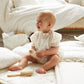 Lace Trimmed Blouse & Bloomer Set - Pink Rose