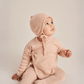 Bonnet with Mini Pompom - Peach