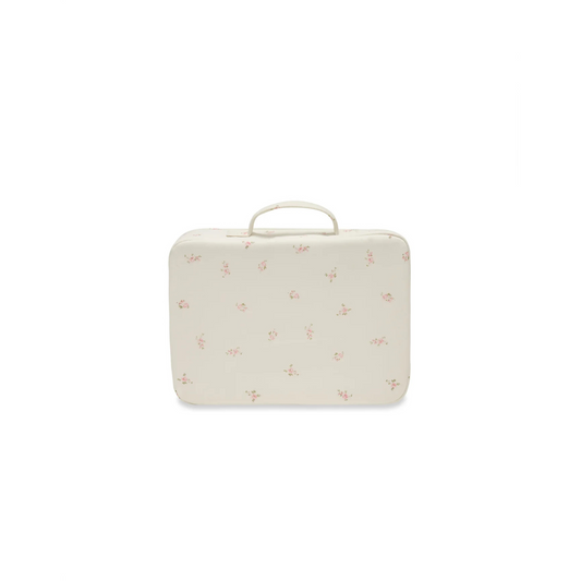 Fabric Toiletry Case in Pink Rose Floral Print