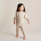Funnel Sweater & Footless Leggings Set - Oatmeal Marl