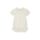 Lace Trimmed Romper - Pink Rose
