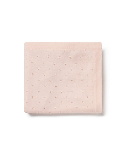Pointelle Blanket - Rose
