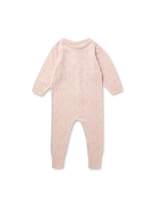 Pointelle Romper - Rose