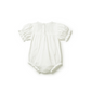 Puff Sleeve Lace Romper - Ecru