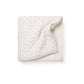 100% cotton muslin baby blanket in delicate pink rose print