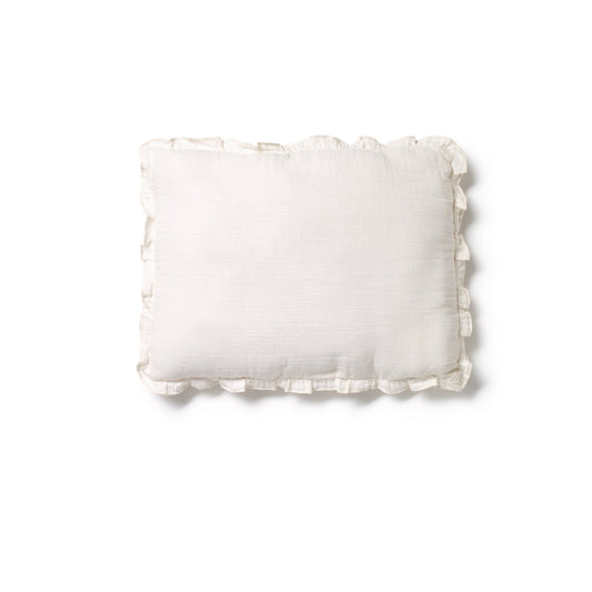 100% cotton baby pillow in cream