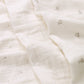 Belle Enfant muslin squares in cream, taupe rosebud, and taupe rose prints