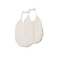 Belle Enfant 2 piece 100% cotton baby bib set in taupe floral print and plain cream