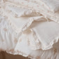 Elegant nursery cream fitted sheet and coordinating pieces