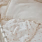 Belle Enfant Pink Rose duvet cover set with pillowcase, displayed in a serene nursery