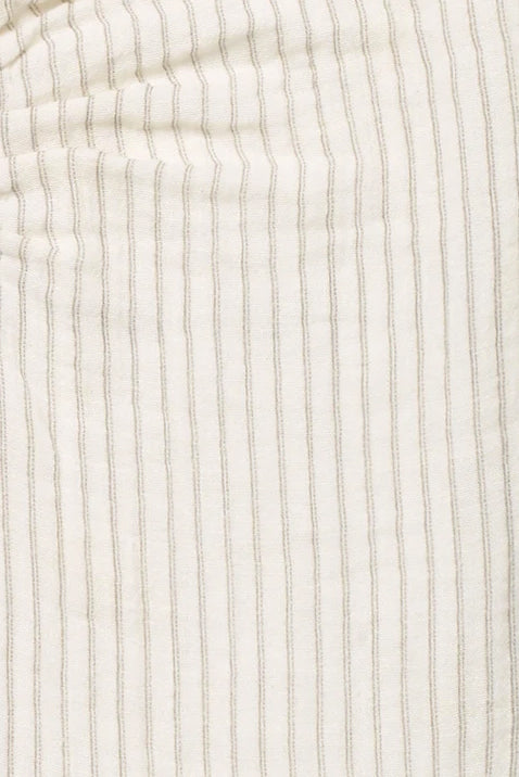 Fitted Sheet - Taupe Ticking Stripe